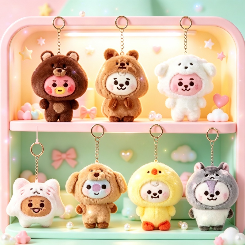 Anime Merchandise Bag - سلسلة مفاتيح BT21 Chimmy Cooky Koya