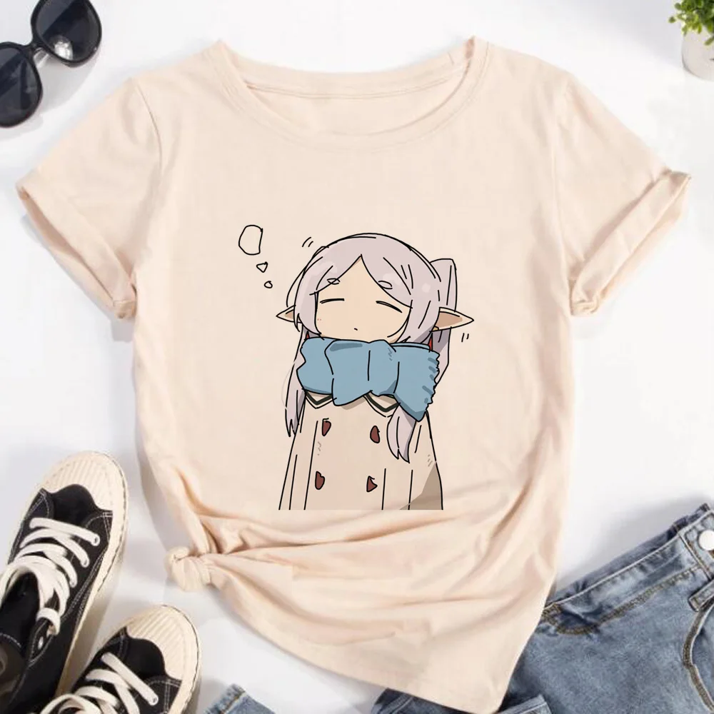 Frieren Anime Merchandise - تي شيرت فريرين للنساء، ملابس الشارع،