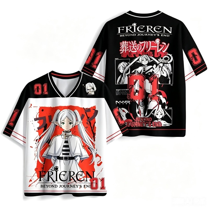 قميص كرة قدم قصير للأطفال من F - مراجعة Frieren Anime Merchandise وسعره