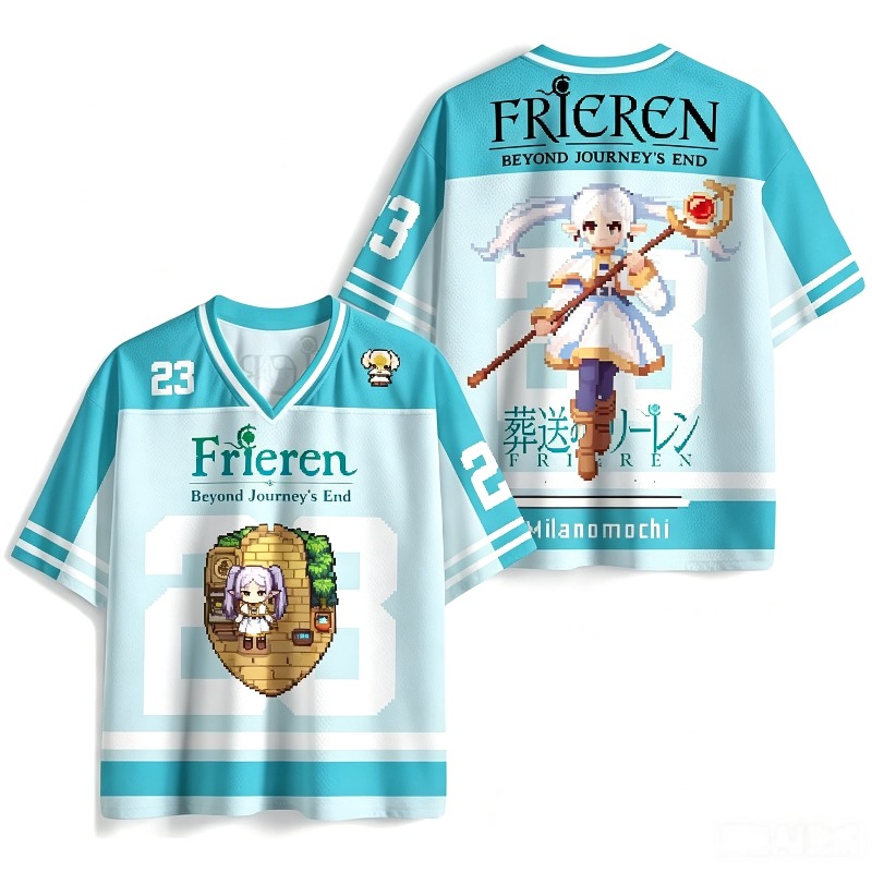 قميص كرة قدم قصير للأطفال من F - مراجعة Frieren Anime Merchandise وسعره