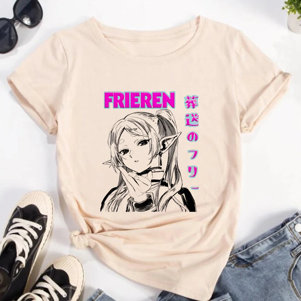 تي شيرت فريرين للنساء، ملابس ا - مراجعة Frieren Anime Merchandise وسعره